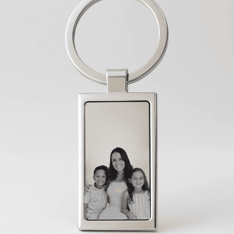 Personalizados — CHAVEIRO RETANGULAR PERSONALIZÁVEL - AÇO INOXIDÁVEL