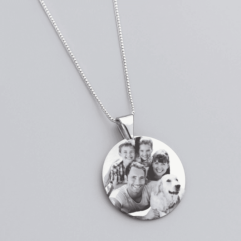 Personalizados — COLAR PERSONALIZÁVEL REDONDO - BANHO PRATA