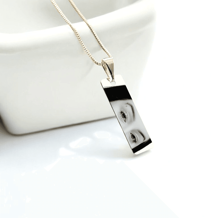 Personalizados — COLAR PERSONALIZÁVEL RETANGULAR - BANHO OURO 18K