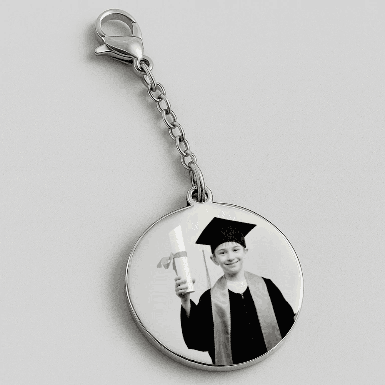 Personalizados — CHAVEIRO PERSONALIZÁVEL REDONDO FRENTE E VERSO - AÇO INOXIDÁVEL