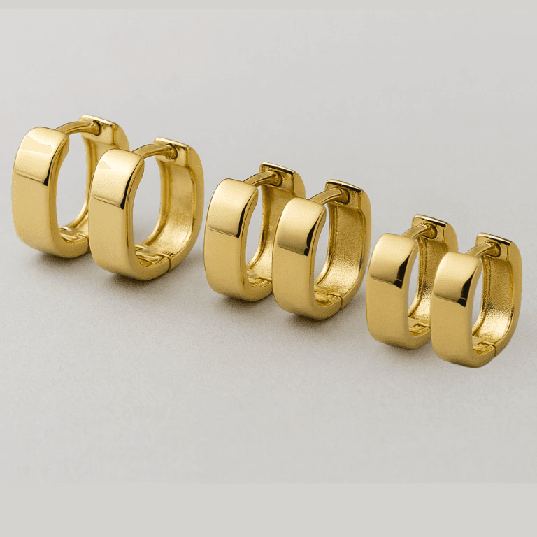 Brincos de Argola — BANHO OURO 18K - BRINCO ARGOLA LISA - PEQUENO