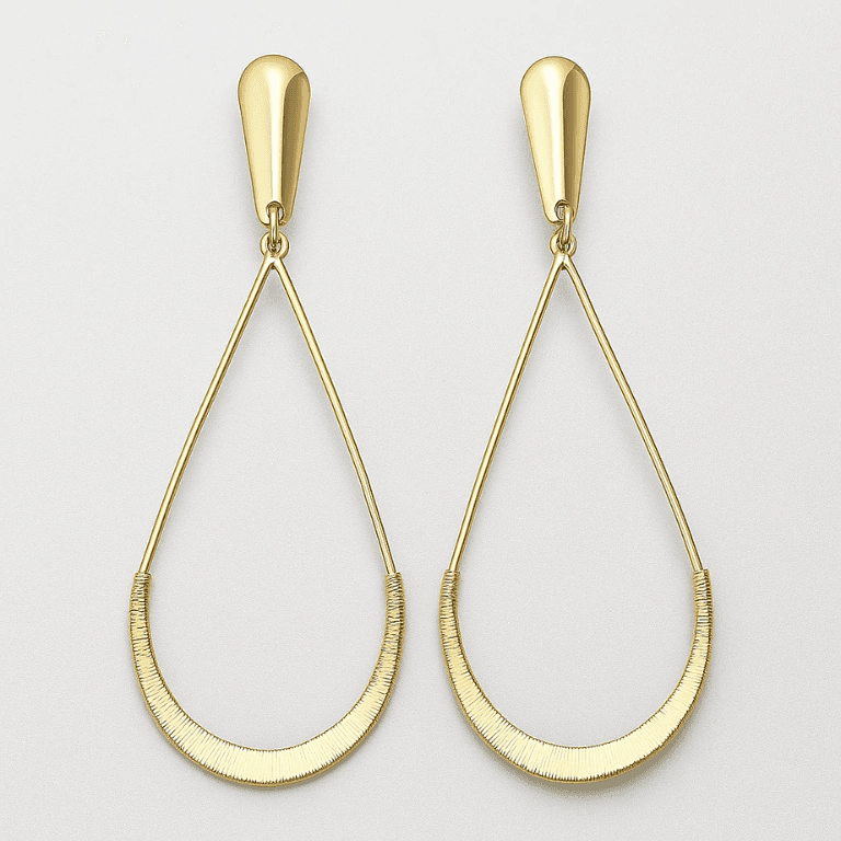 Brincos de Argola — BANHO OURO 18K - BRINCO ARGOLA OVAL - GRANDE
