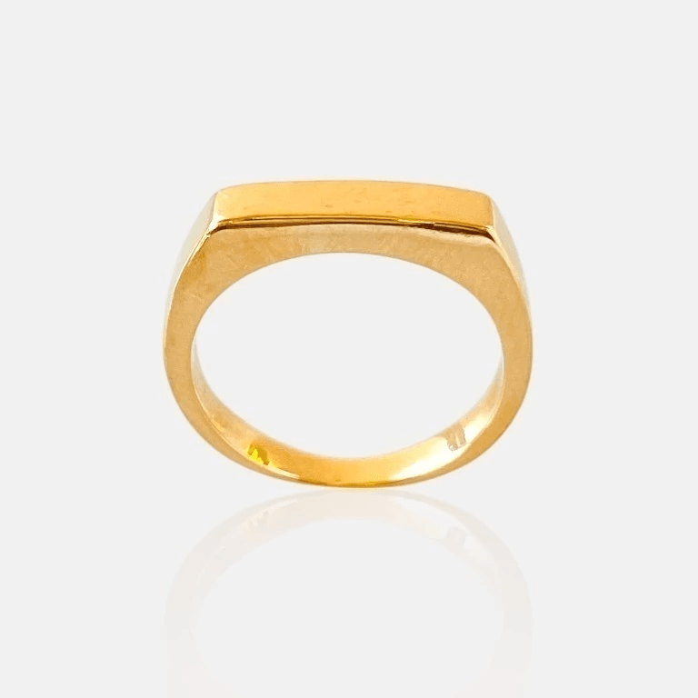 Aparador — ANEL CHAPINHA FINO - 18 - BANHO OURO 18K
