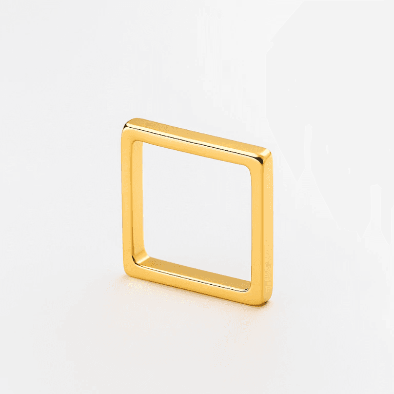 Aparador — ANEL QUADRADO - 13 - BANHO OURO 18K