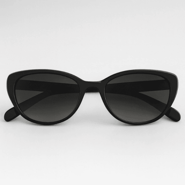 Óculos — ÓCULOS DE SOL CLASSY OVAL POLARIZADO PRETO CLARO