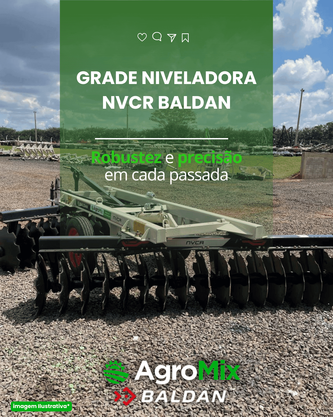 Grade Niveladora Controle Remoto Baldan NVCR 40x22x3,50mm - ESP 200mm — default