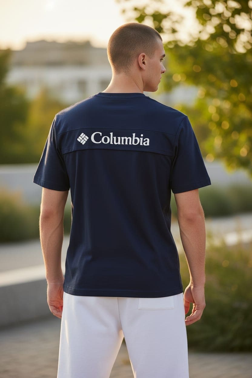 Polo Cuello Redondo Columbia de algodon JERSEY con respirador