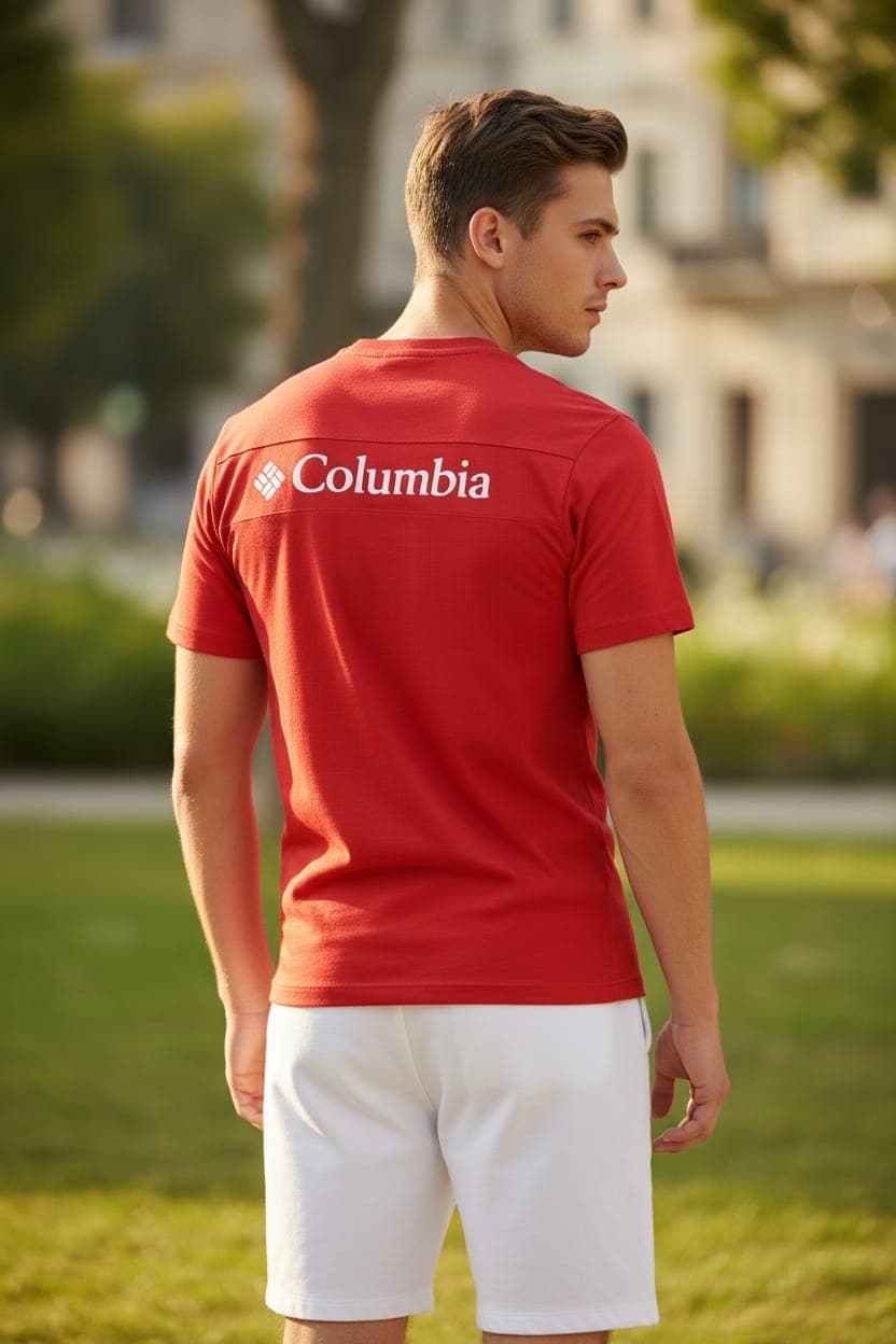 Polo Cuello Redondo Columbia de algodon JERSEY con respirador