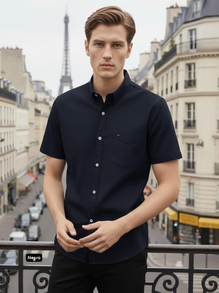 Camisa manga corta Tommy Hilfiger — NEGRO - S
