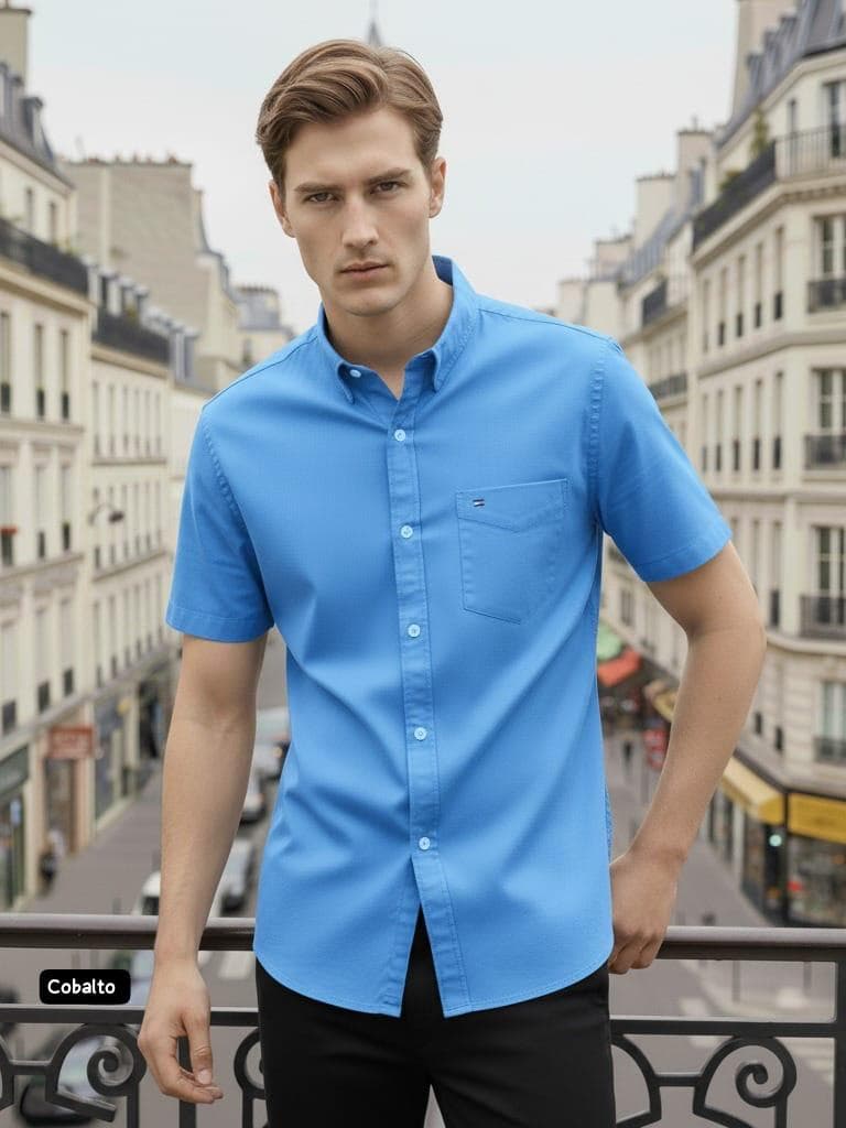 Camisa manga corta Tommy Hilfiger — CELESTE - S
