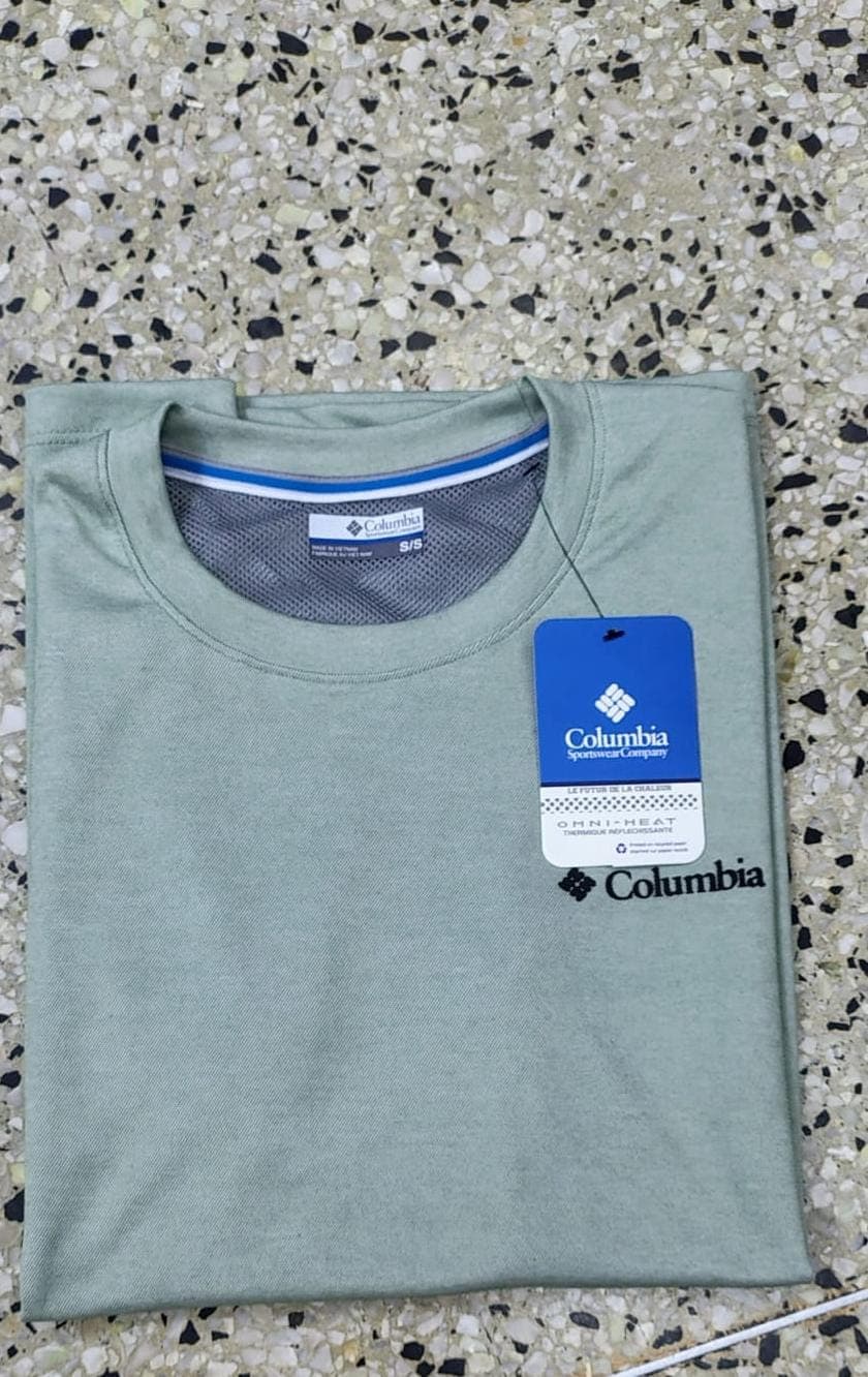 Polo cuello redondo COLUMBIA de algodon JAKAR con RESPIRADOR — VERDE BOTELLA - S