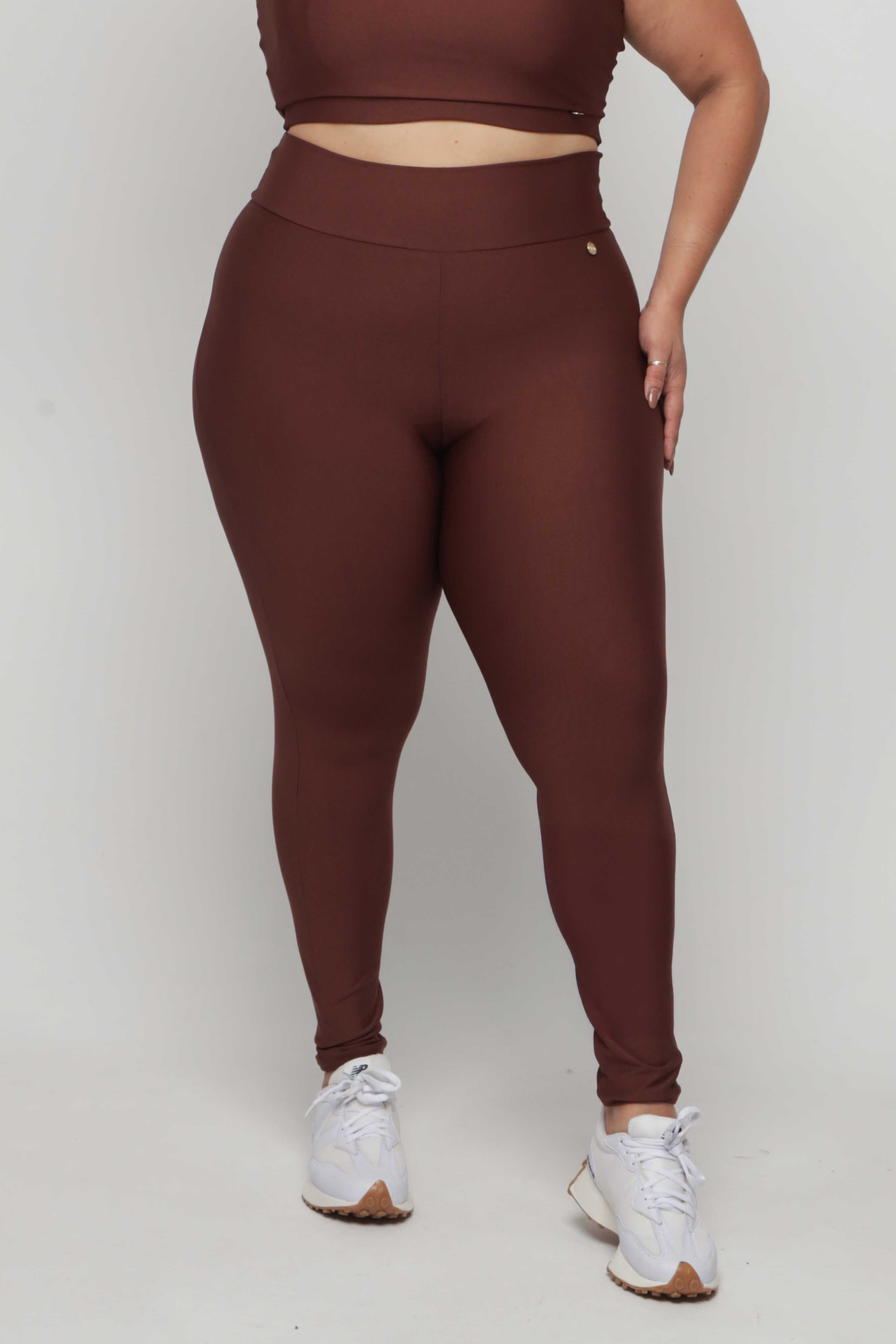 Legging Básica Plus Size — Nutmeg / G1