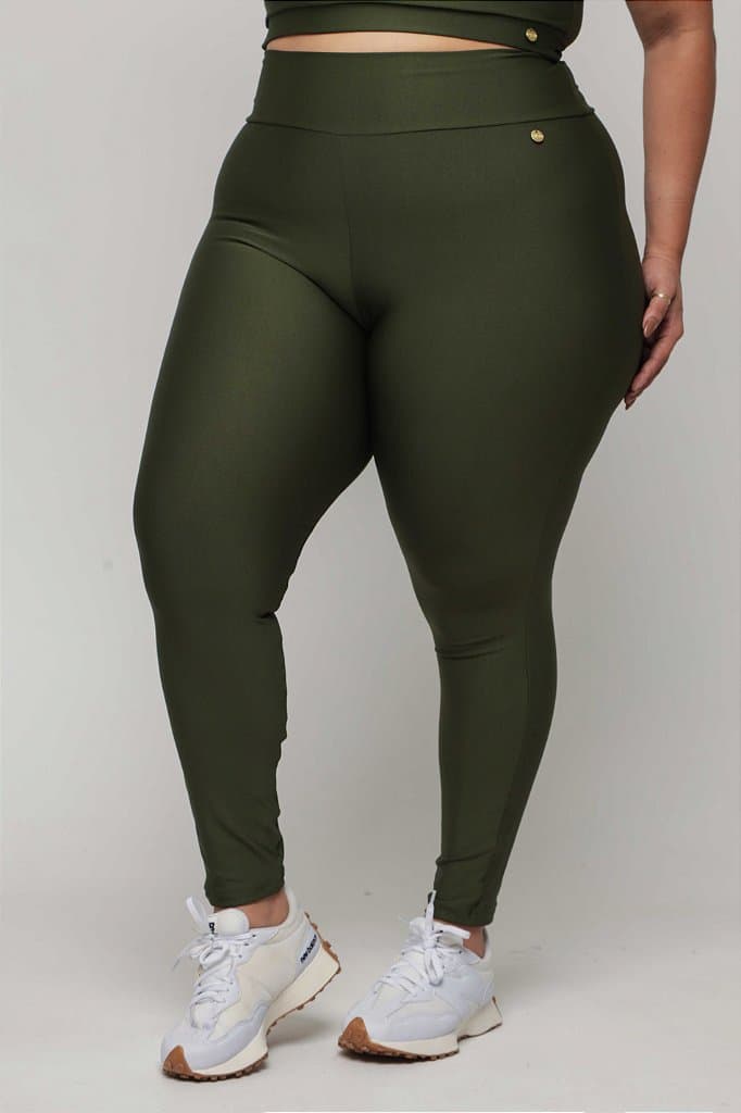 Legging Básica Plus Size — Asparagus / G1