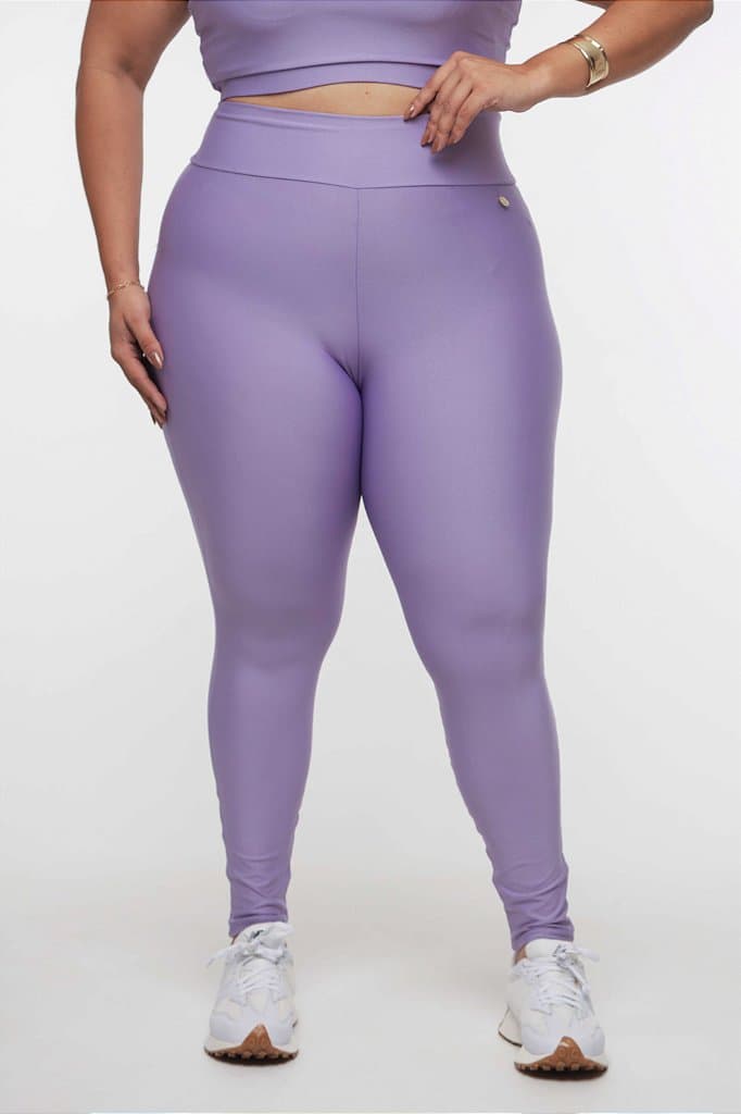 Legging Básica Plus Size — Light Wisteria / G4