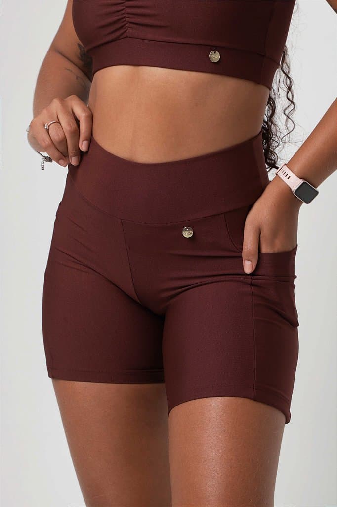 SHORT DOIS COM BOLSO — Nutmeg / G