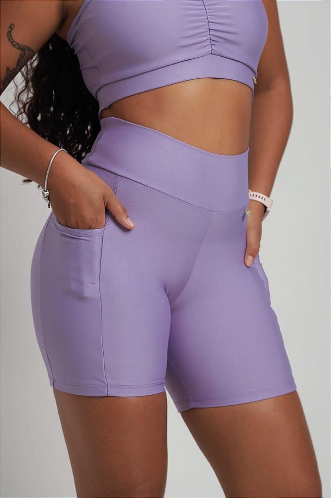 SHORT DOIS COM BOLSO — Light Wisteria / M