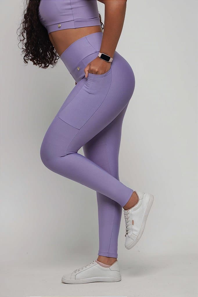 LEGGING COM BOLSO — Light Wisteria / G