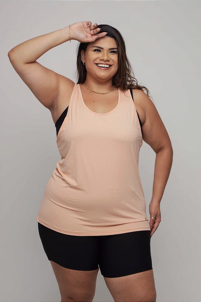 Regata Fitness Plus Size Feminina — Brandy / G2