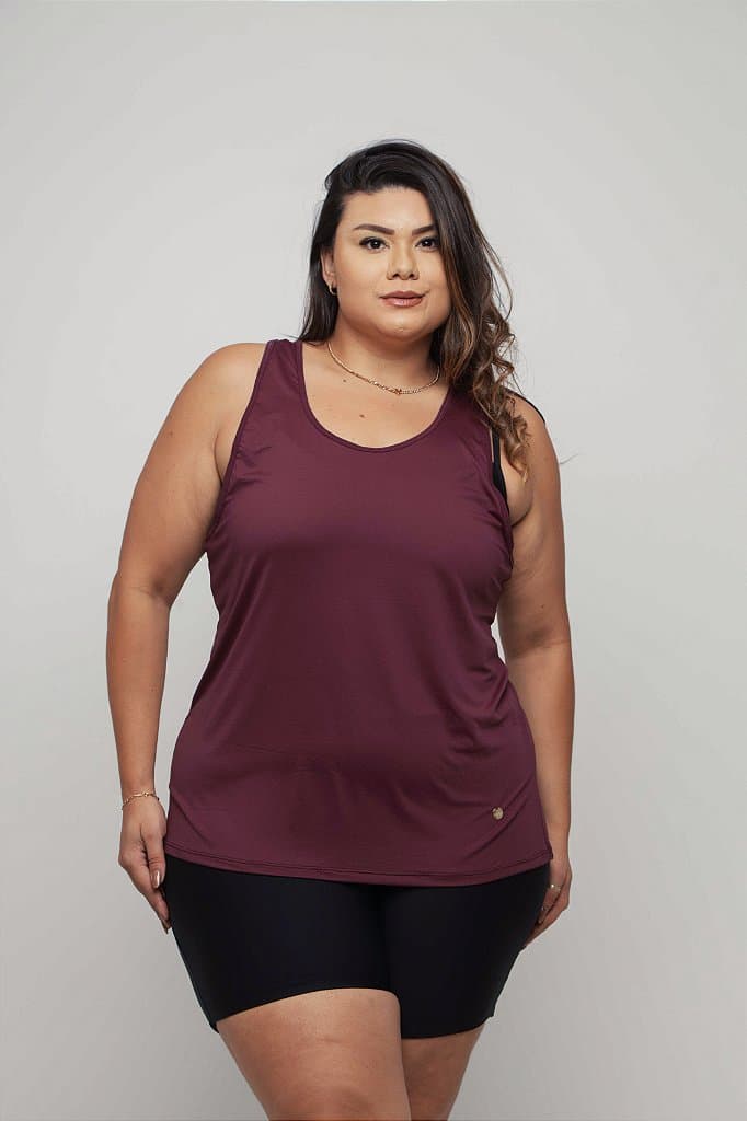 Regata Fitness Plus Size Feminina — Blue / G2