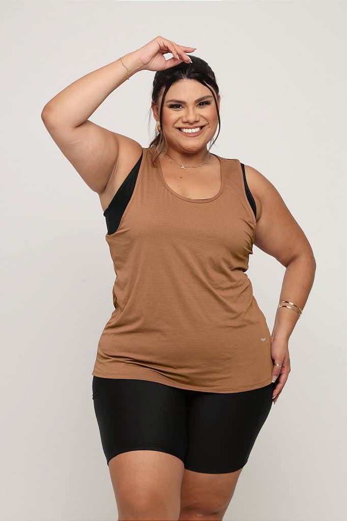 Regata Fitness Plus Size Feminina — Nutmeg / G2