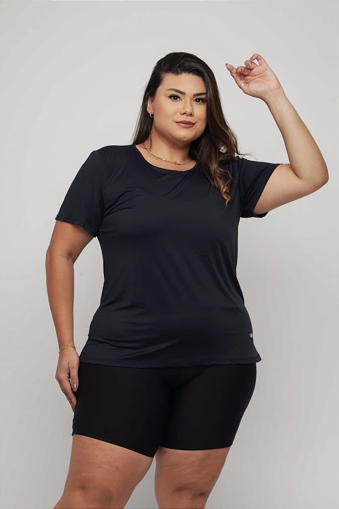 Baby Look Fitness Plus Size Feminina — Branco / G1