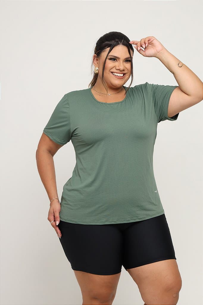 Baby Look Fitness Plus Size Feminina — Asparagus / G1
