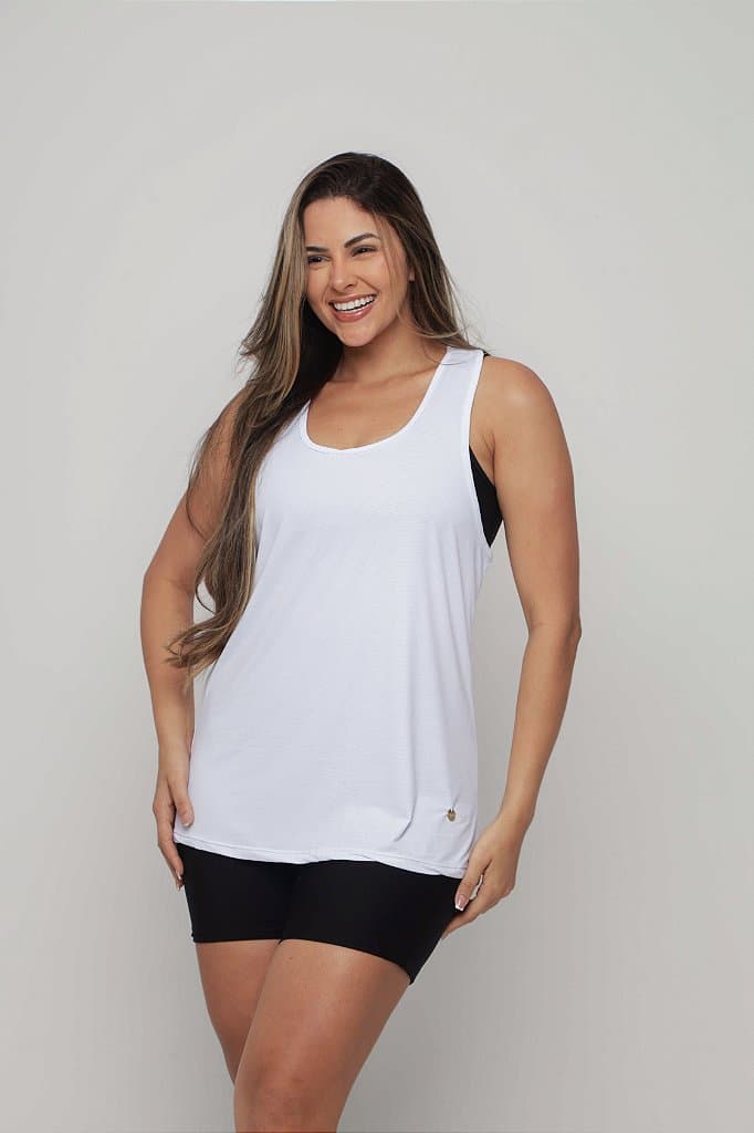 Regata Fitness Feminina — Branco / G