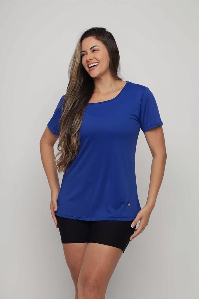 Baby Look Fitness Feminina — Blue / G