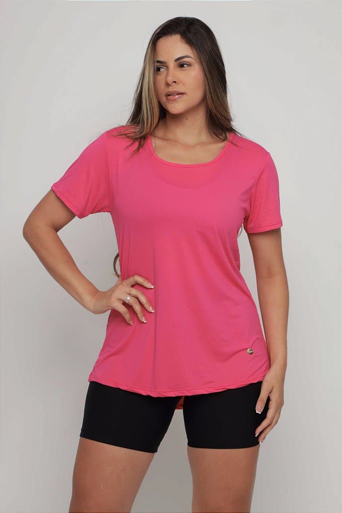 Baby Look Fitness Feminina — Rose / G