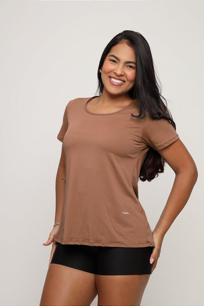 Baby Look Fitness Feminina — Nutmeg / G