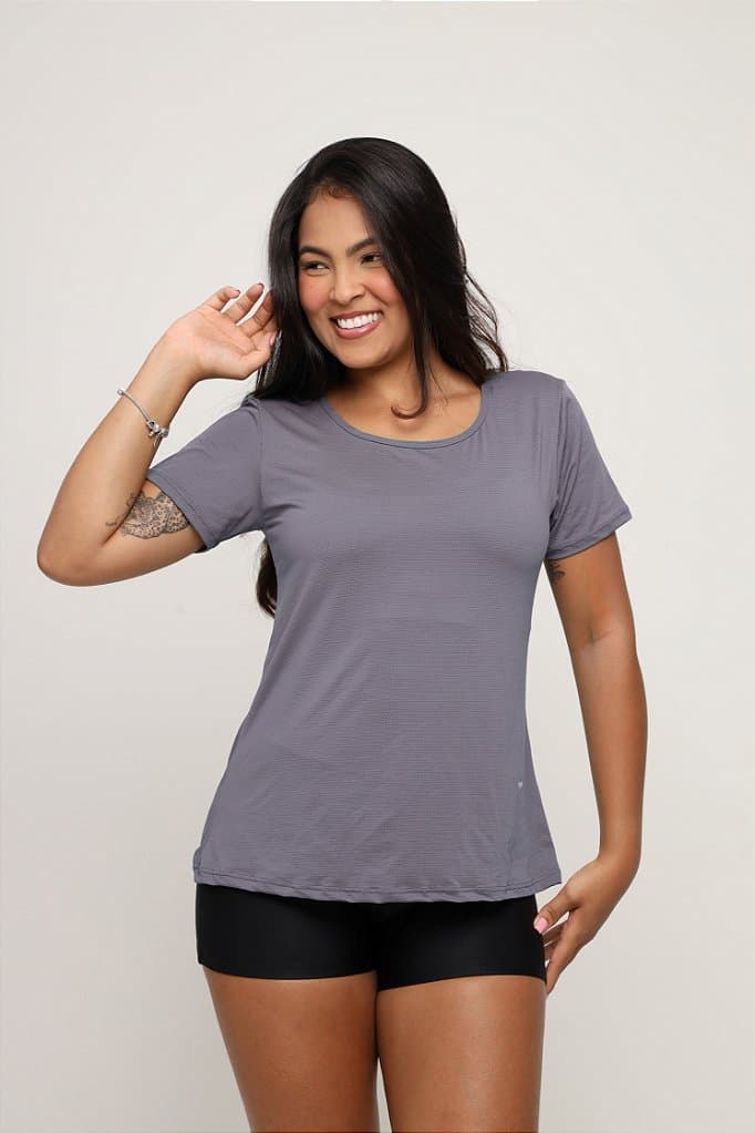 Baby Look Fitness Feminina — Silver Chalice / G