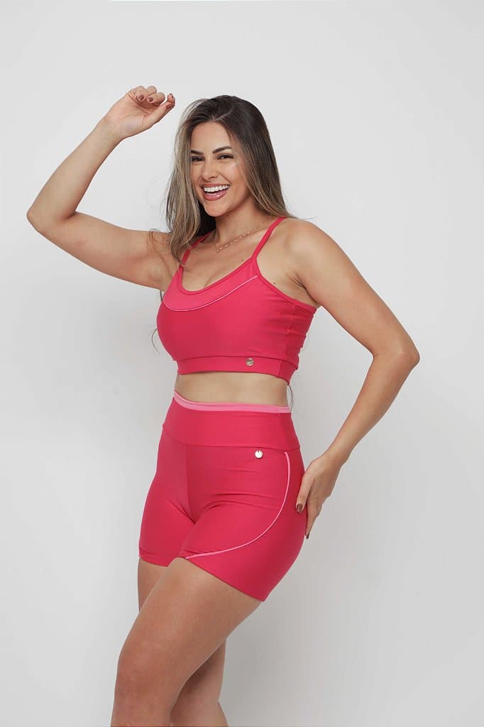 Conjunto Short Um Íris — Rose / G