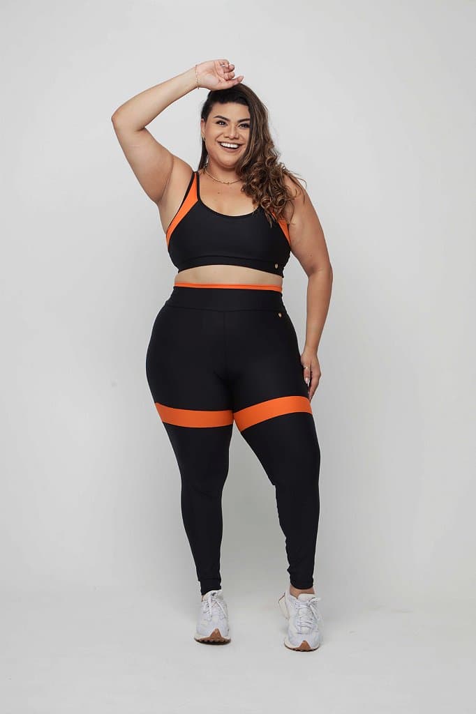 Conjunto Legging Jasmim Plus Size — Preto / G3