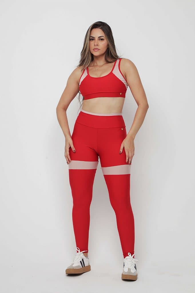 Conjunto Legging Jasmim — Vermelho / G