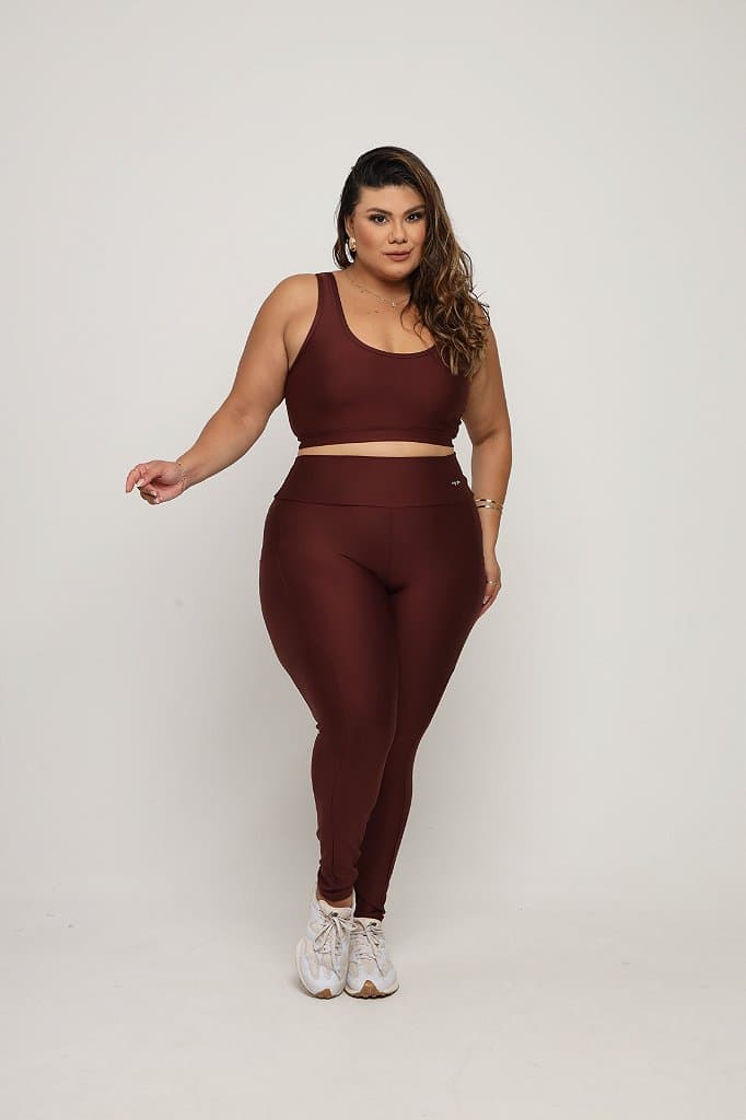 Conjunto Legging com bolso Plus Size — Blue / G1