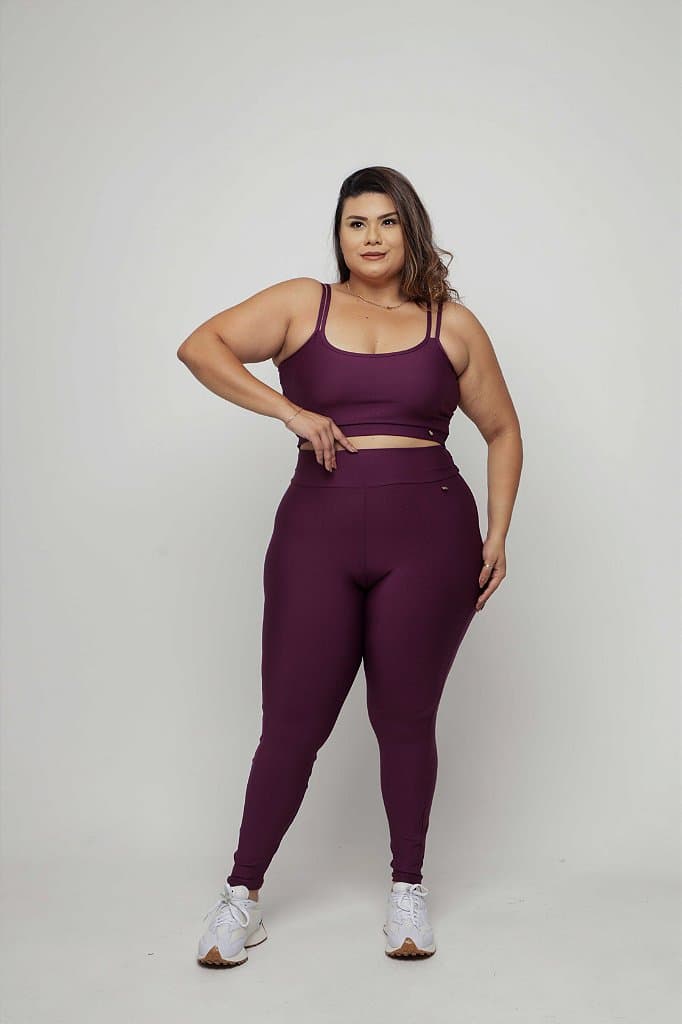 Conjunto Legging Básica Plus Size — Vivid Violet / G1