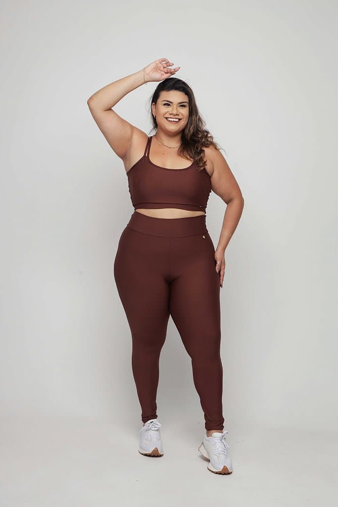 Conjunto Legging Básica Plus Size — Nutmeg / G1