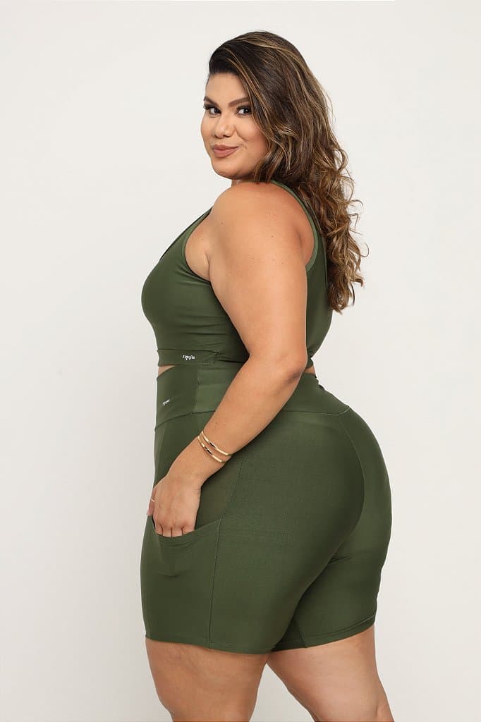 Conjunto Short com bolso Plus size