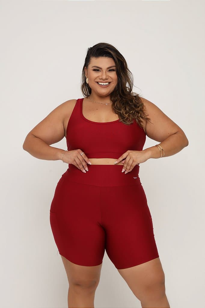 Conjunto Short com bolso Plus size — Tall Poppy / G2