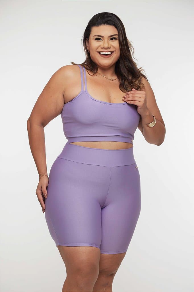 Conjunto Short Básico Plus Size — Light Wisteria / G1