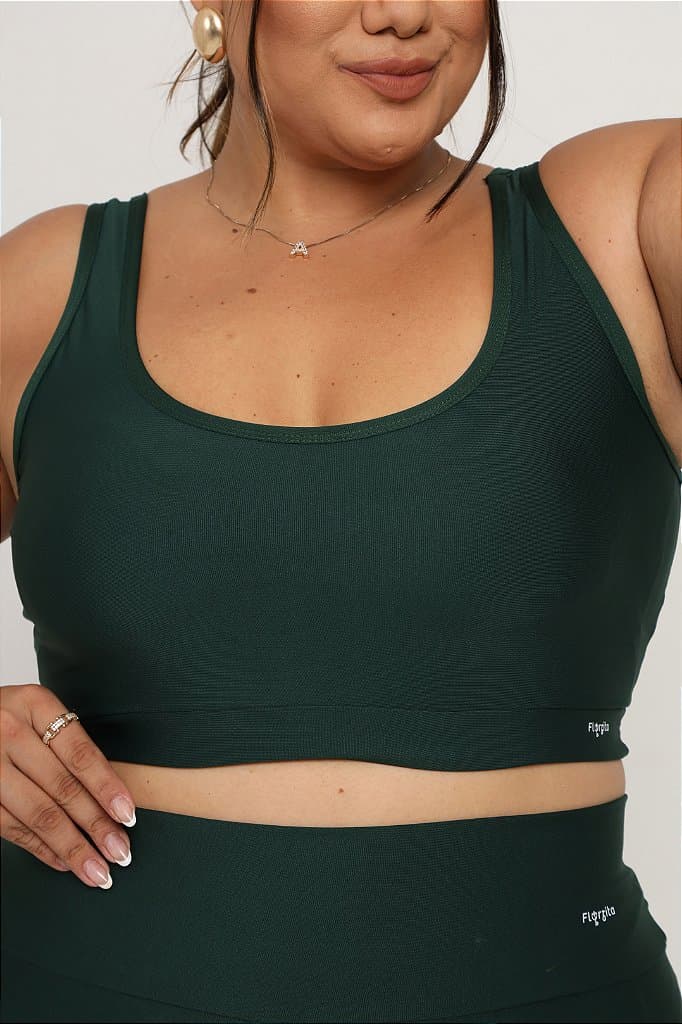 Top Fitness Plus Size - Bromélia — Preto / G1