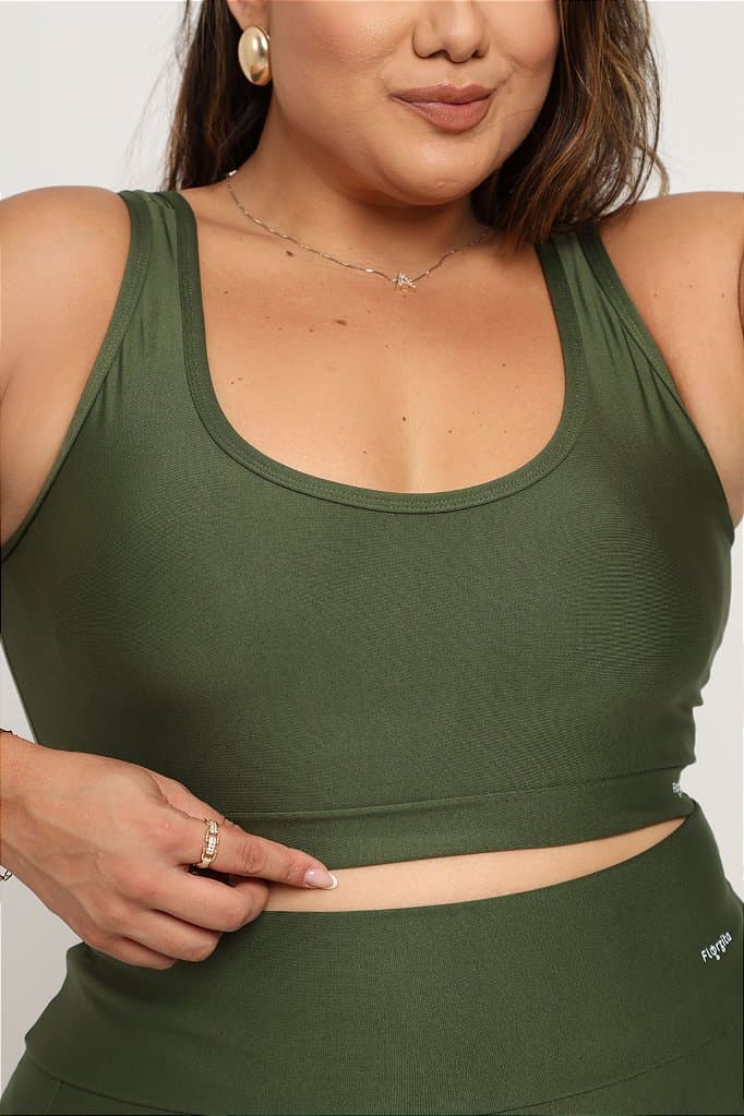 Top Fitness Plus Size - Bromélia — Asparagus / G3