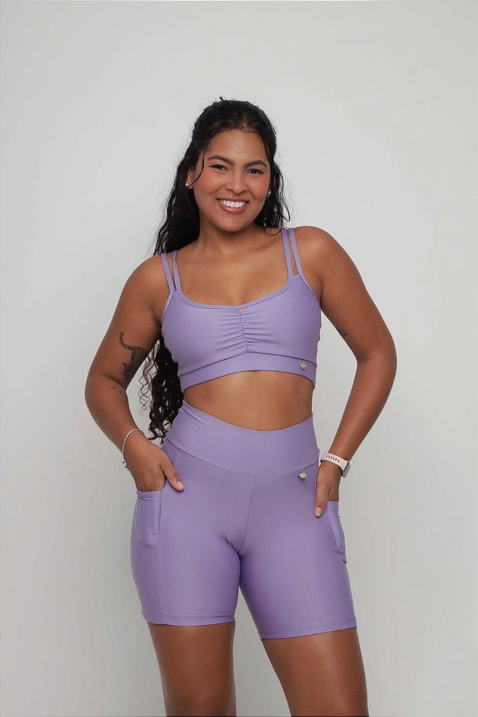 Conjunto Short com bolso — Light Wisteria / M