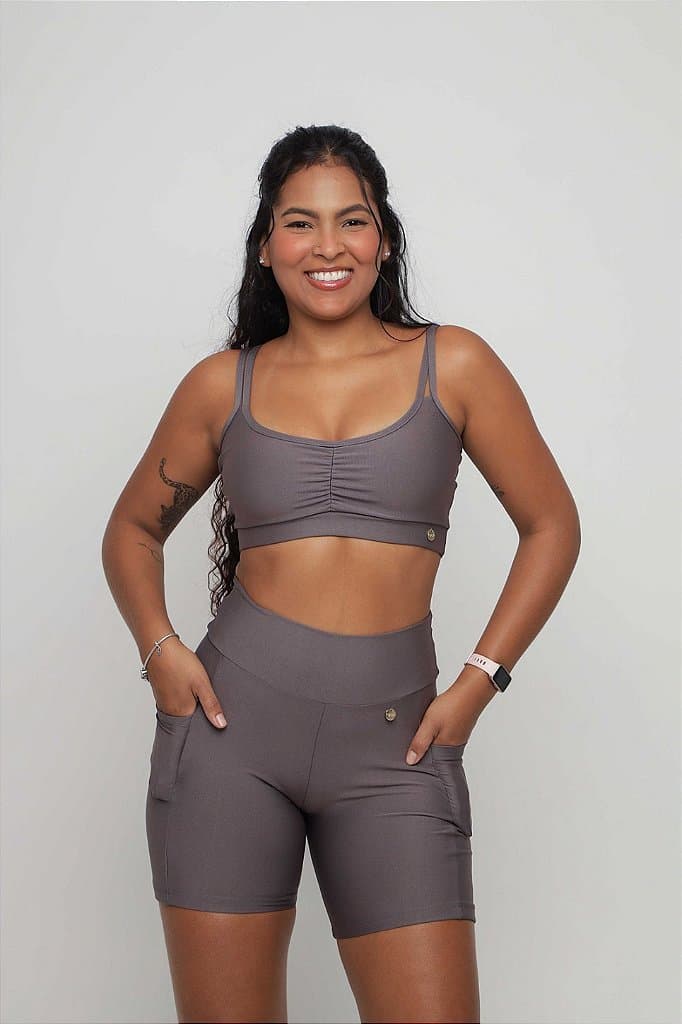 Conjunto Short com bolso — Light Wisteria / G