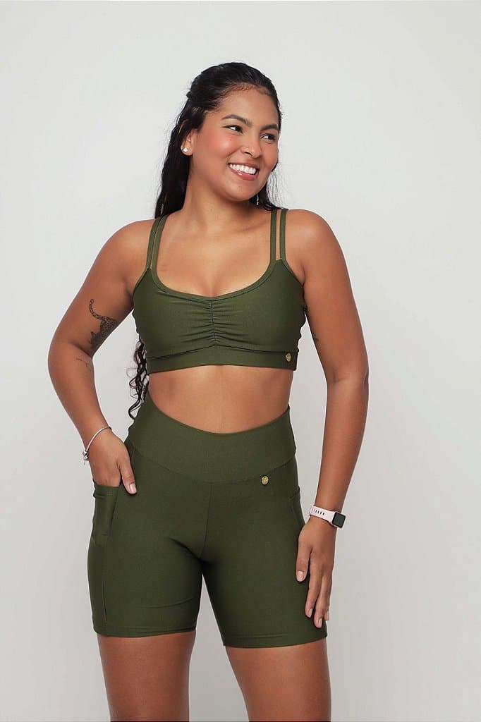 Conjunto Short com bolso — Asparagus / G