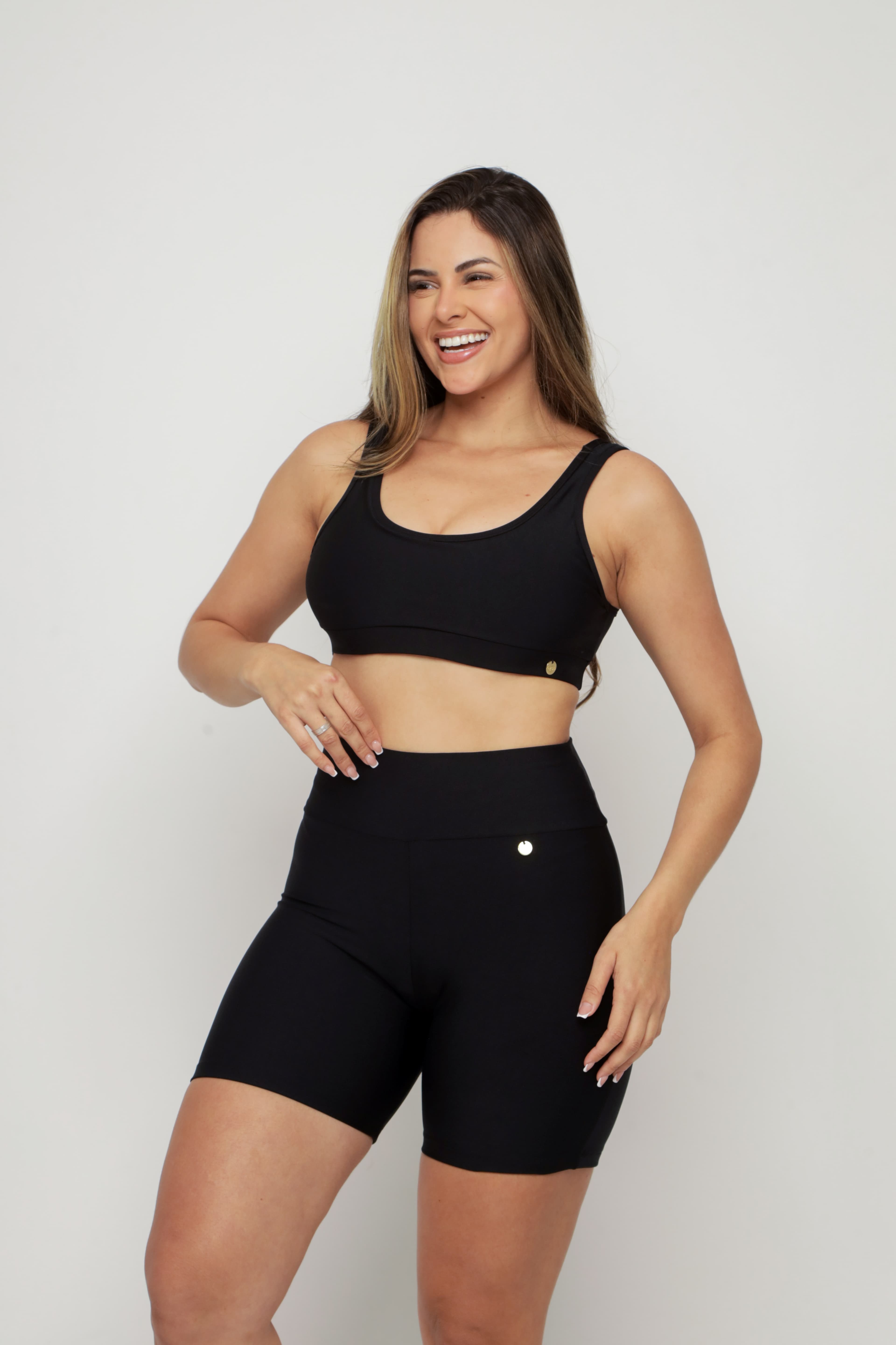 Conjunto Short Bromélia — Preto / G