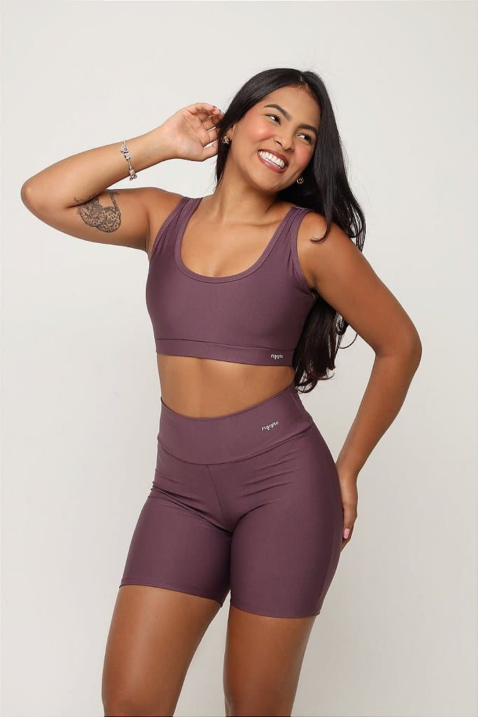 Conjunto Short Bromélia — Mountbatten Pink / P