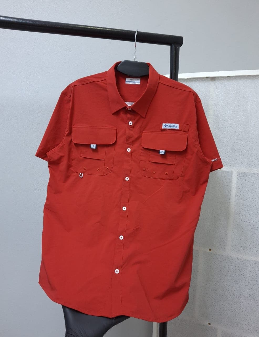 Camisa Columbia Manga Corta — L - ROJO