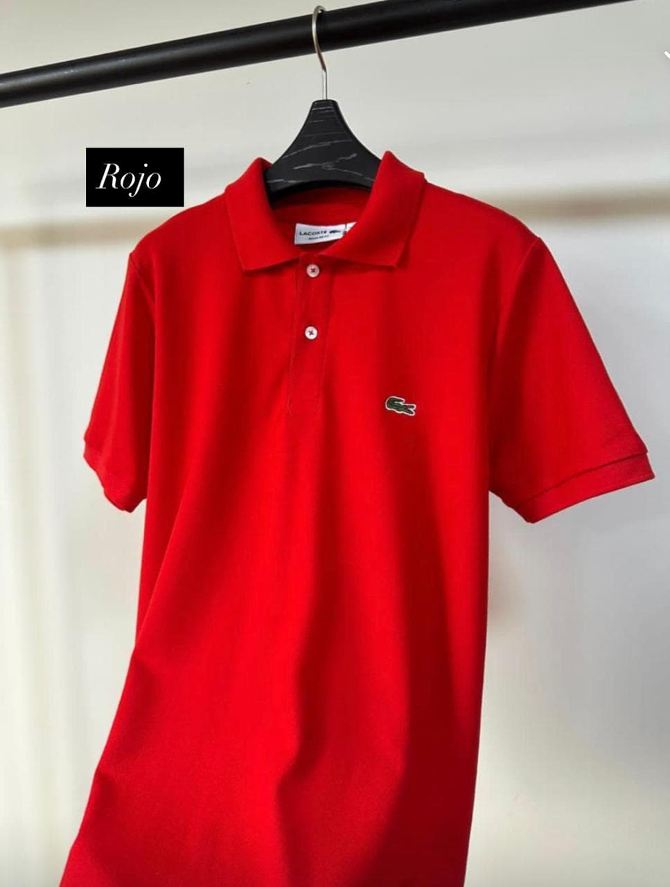 Polo Cuello Camisero Lacoste para caballeros — ROJO - M