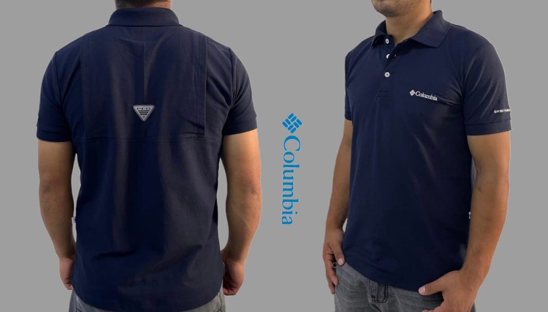 Polo Camisero Columbia con Respirador para Varón — XL - AZUL MARINO